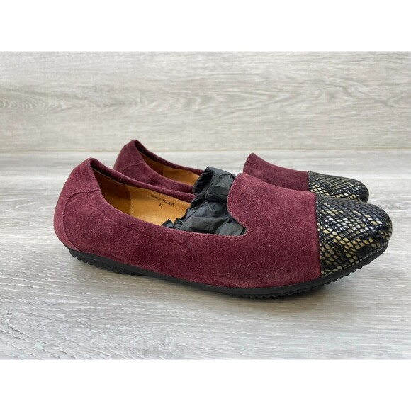 Josef Seibel Pippa 23 72923 Women's 6 Red Snake Embossed Cap Toe Moccasin Loafer - Picture 1 of 11